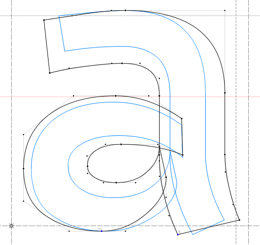 Selawik Variations overlaps: dbg_axis1 glyph